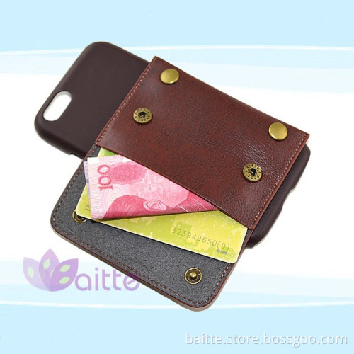 leather case with key port snap case for iPhone 6 factory price from China